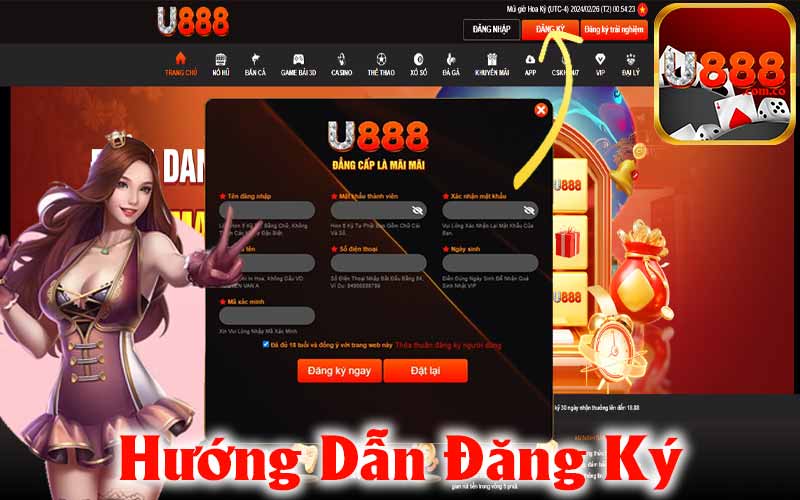 Hướng dẫn đăng ký U888