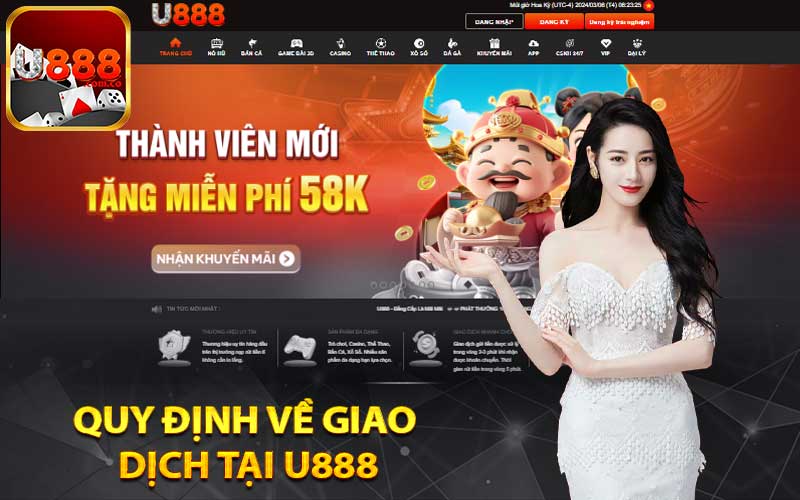 Quy định về giao dịch tại U888