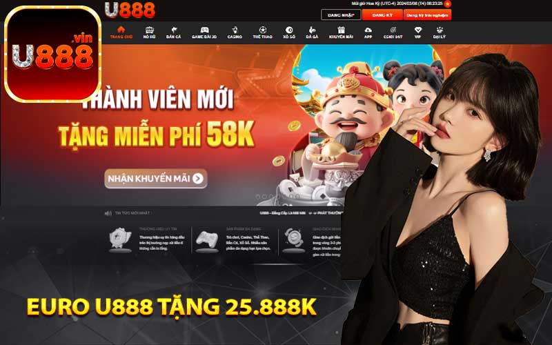 Euro U888 tặng 25.888K